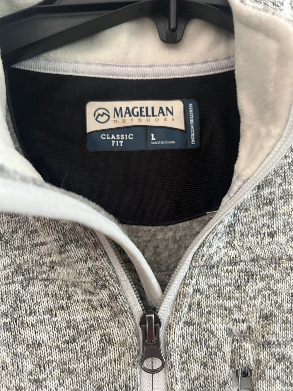 Magellan Outdoors womens Grey Quarter-Zip Sweater - Picture 2 of 3